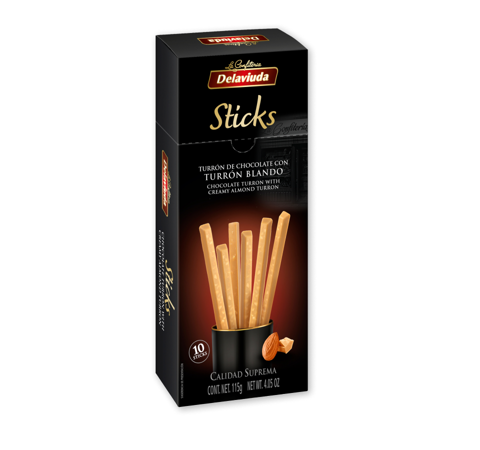 sticks chocolate y turron blando