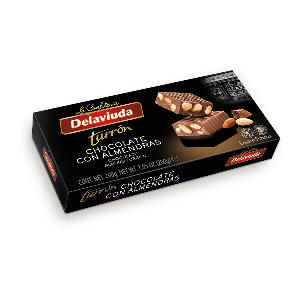 turron chocolate con almendras