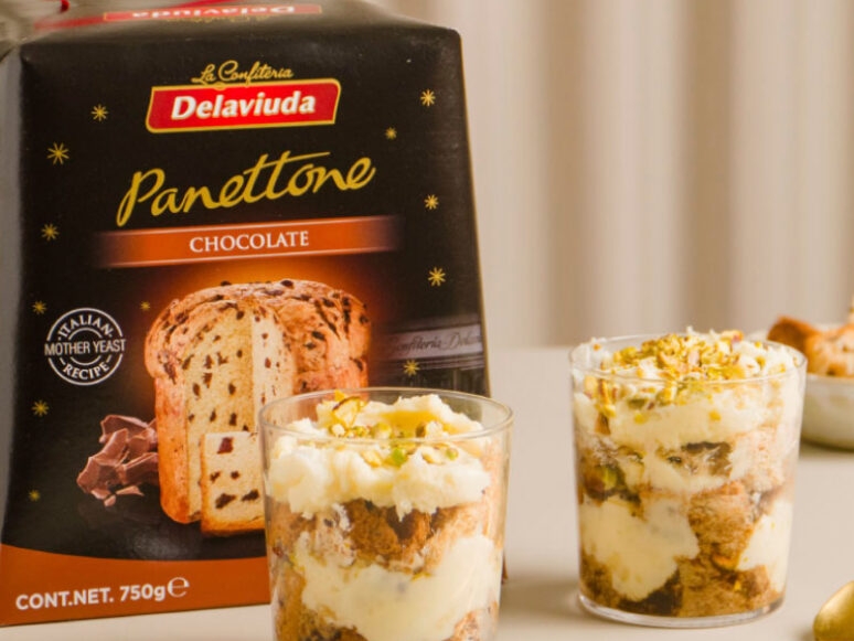 receta de tiramisú con panettone