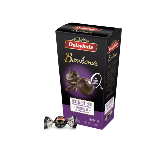 bombones choco negro intenso sin azúcar delaviuda